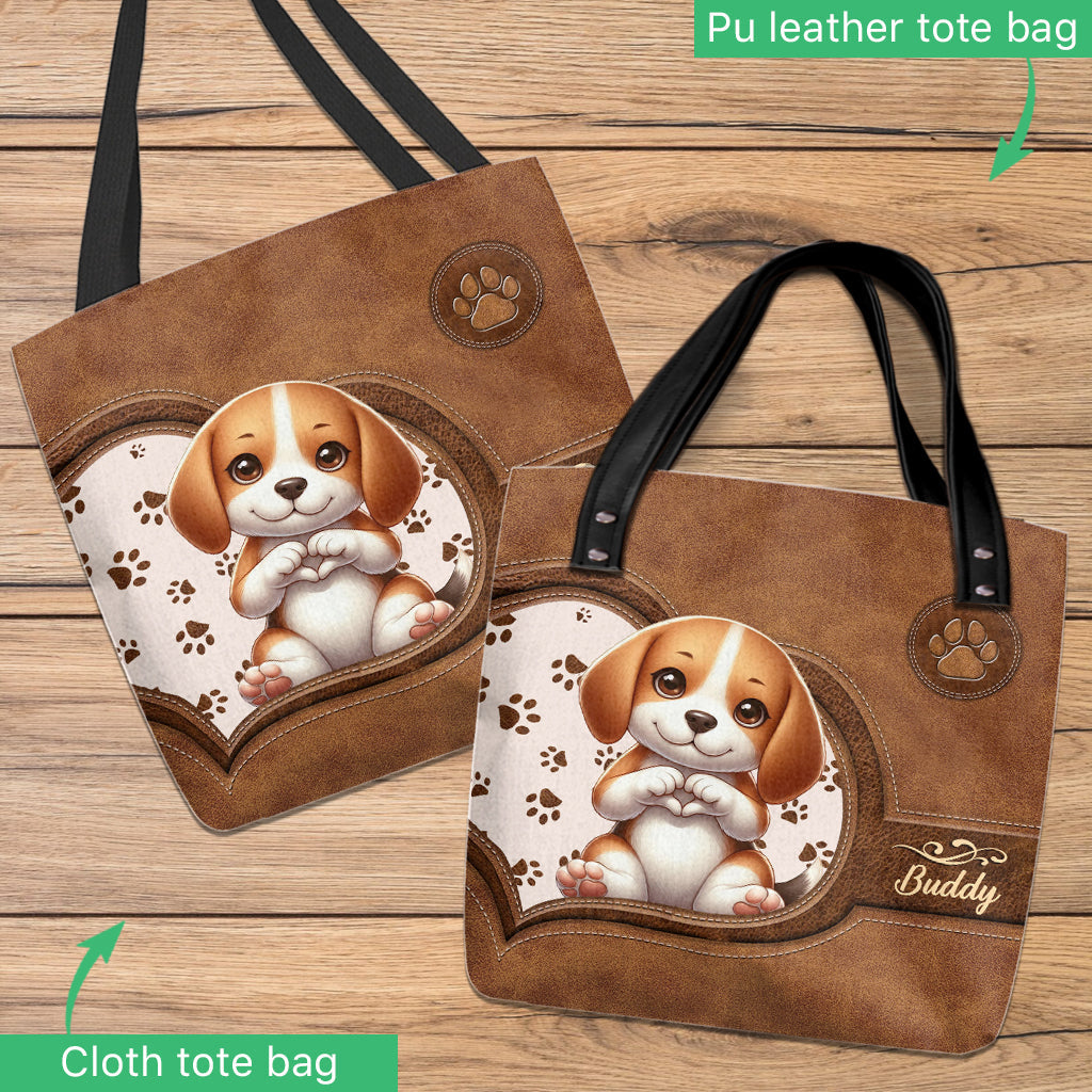 Cute Lovely Dogs - Personalized Dog Tote Bag