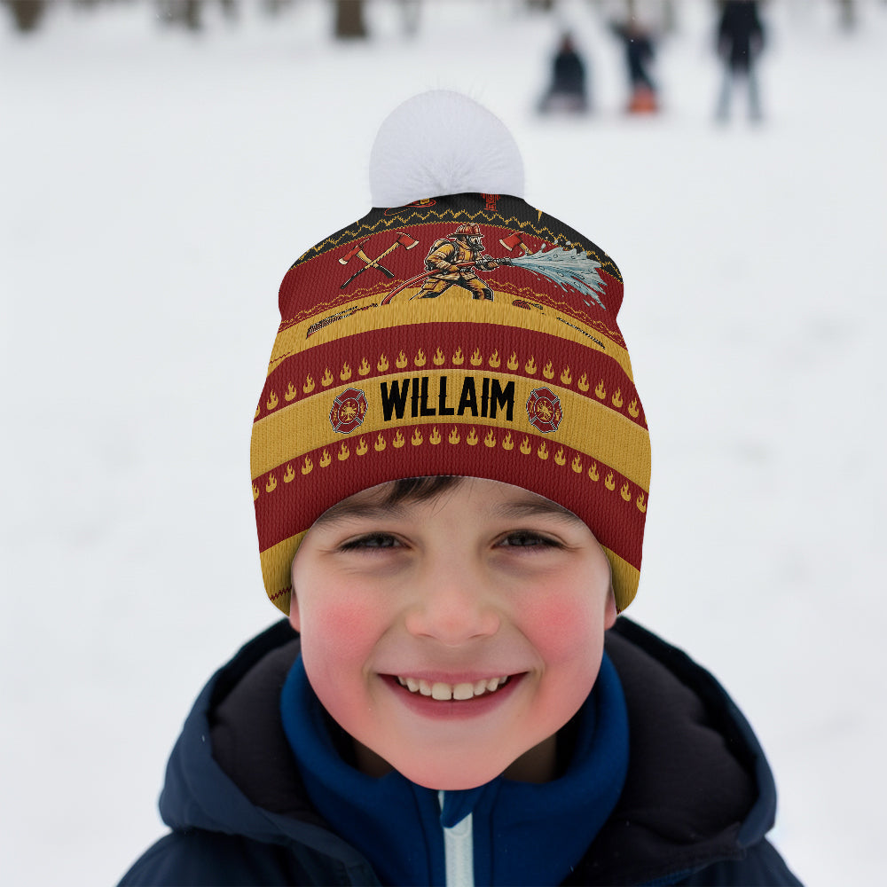 Perfect Gift For Firefighter - Personalized Firefighter Beanie Hat