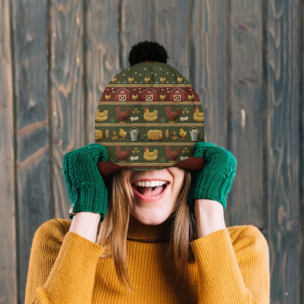 Crazy Chicken Lady - Personalized Chicken Beanie Hat