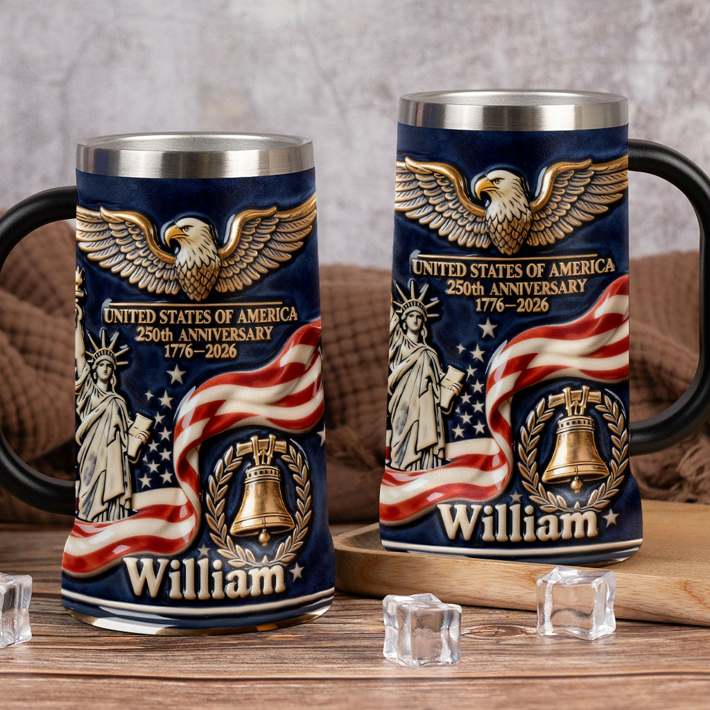 250. Jahrestag der USA – Personalisierter Patriot-Bierkrug