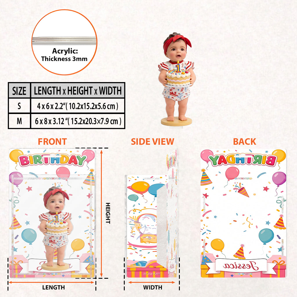 Custom Any Photo - Personalized Birthday Acrylic Display Box