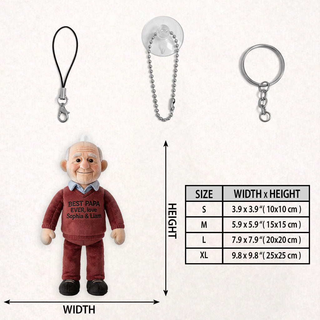 Custom Any Photo - Personalized Father Plush Keychain
