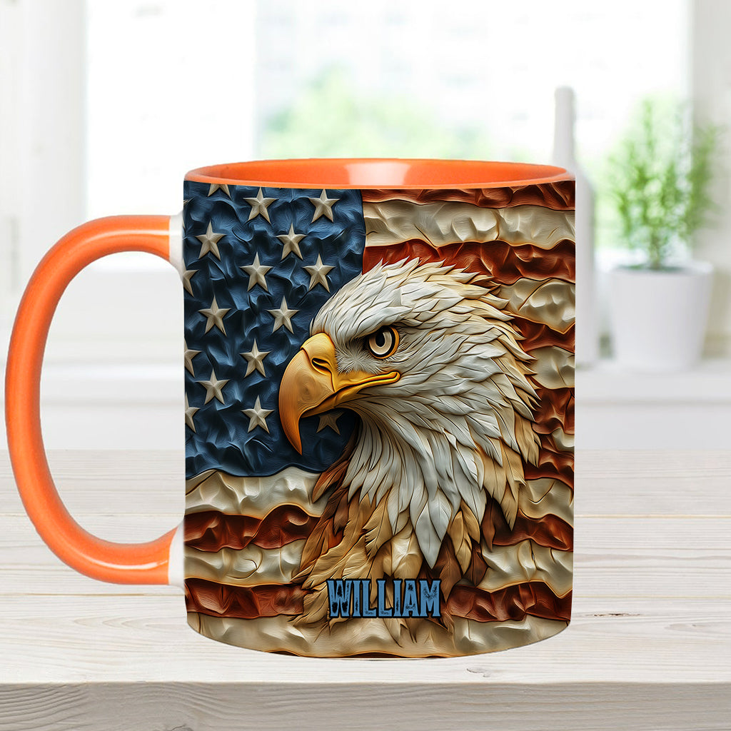 Starker Weißkopfseeadler – Personalisierte Tasse mit Weißkopfseeadler-Motiv