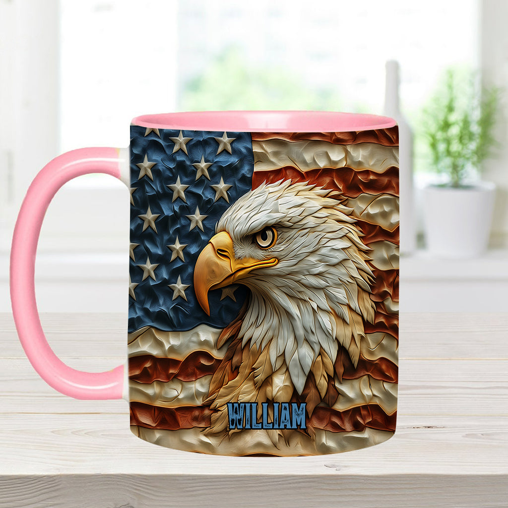 Starker Weißkopfseeadler – Personalisierte Tasse mit Weißkopfseeadler-Motiv