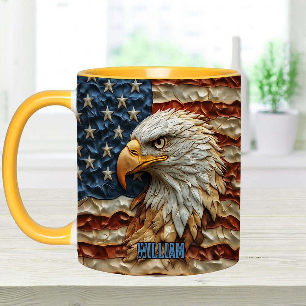 Starker Weißkopfseeadler – Personalisierte Tasse mit Weißkopfseeadler-Motiv