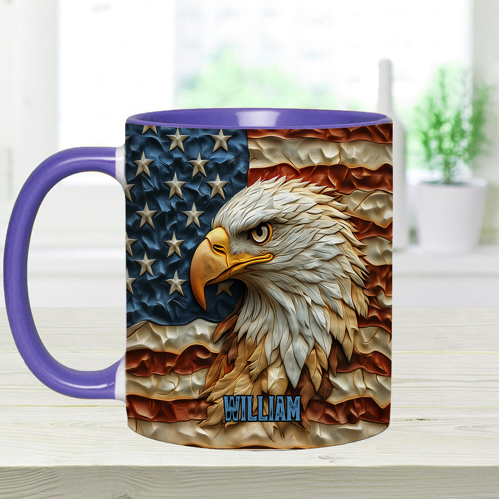 Starker Weißkopfseeadler – Personalisierte Tasse mit Weißkopfseeadler-Motiv