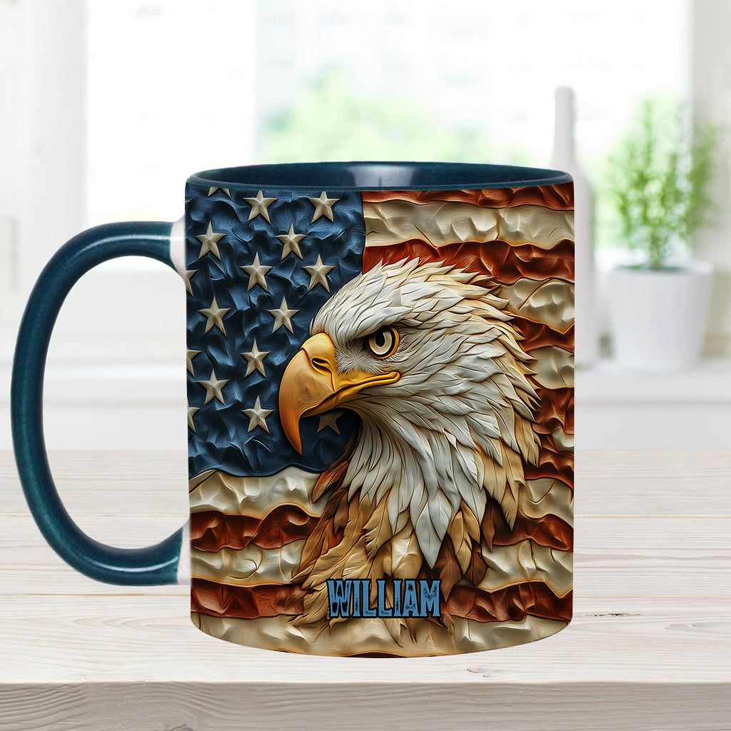 Starker Weißkopfseeadler – Personalisierte Tasse mit Weißkopfseeadler-Motiv