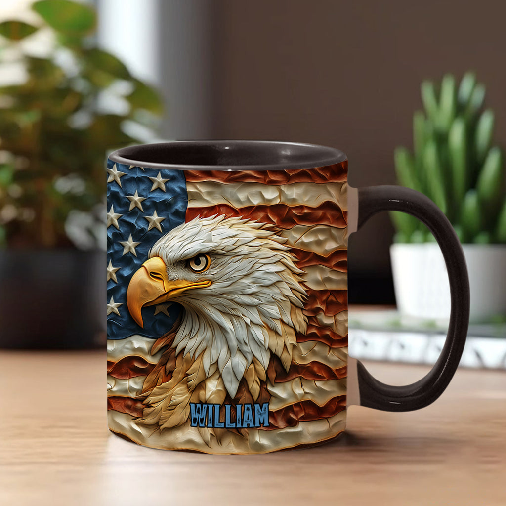Starker Weißkopfseeadler – Personalisierte Tasse mit Weißkopfseeadler-Motiv