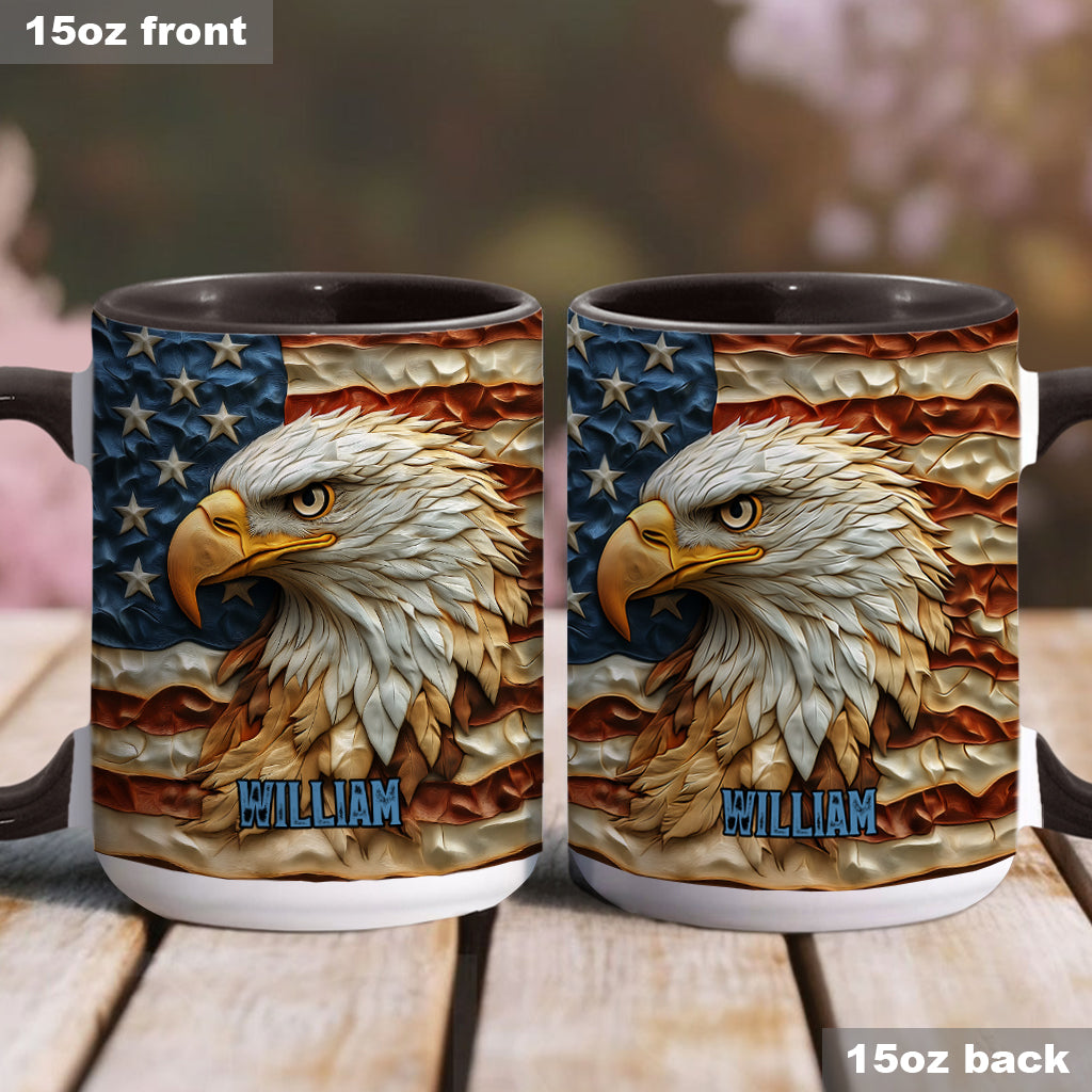Starker Weißkopfseeadler – Personalisierte Tasse mit Weißkopfseeadler-Motiv