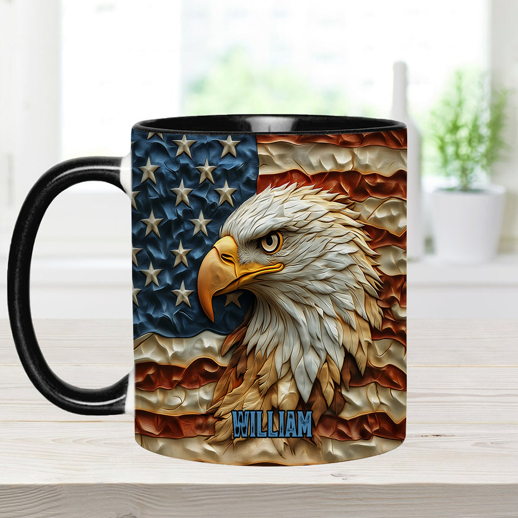 Starker Weißkopfseeadler – Personalisierte Tasse mit Weißkopfseeadler-Motiv