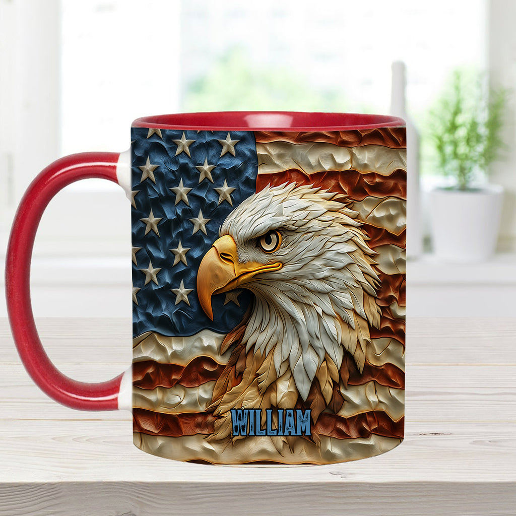 Starker Weißkopfseeadler – Personalisierte Tasse mit Weißkopfseeadler-Motiv