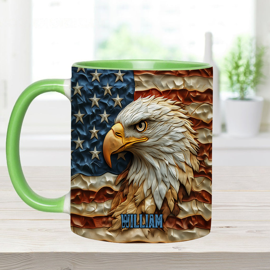 Starker Weißkopfseeadler – Personalisierte Tasse mit Weißkopfseeadler-Motiv