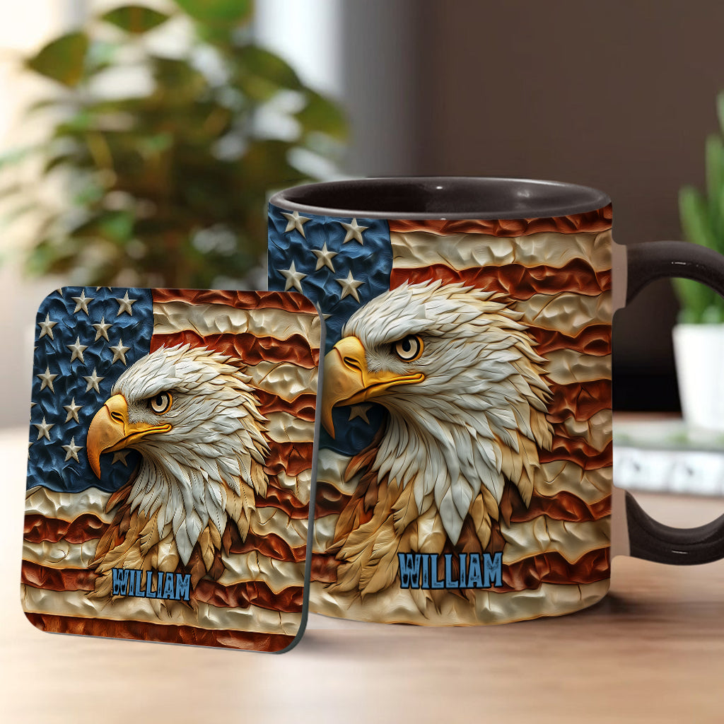 Starker Weißkopfseeadler – Personalisierte Tasse mit Weißkopfseeadler-Motiv