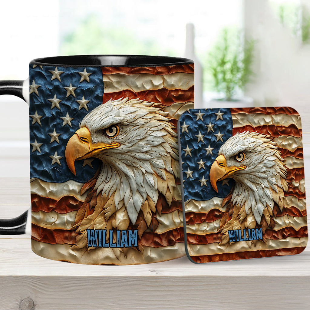 Starker Weißkopfseeadler – Personalisierte Tasse mit Weißkopfseeadler-Motiv