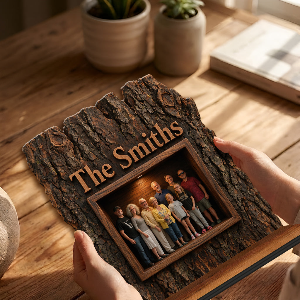 Familie ist für immer - Personalisierte Familien Holz Wandregal