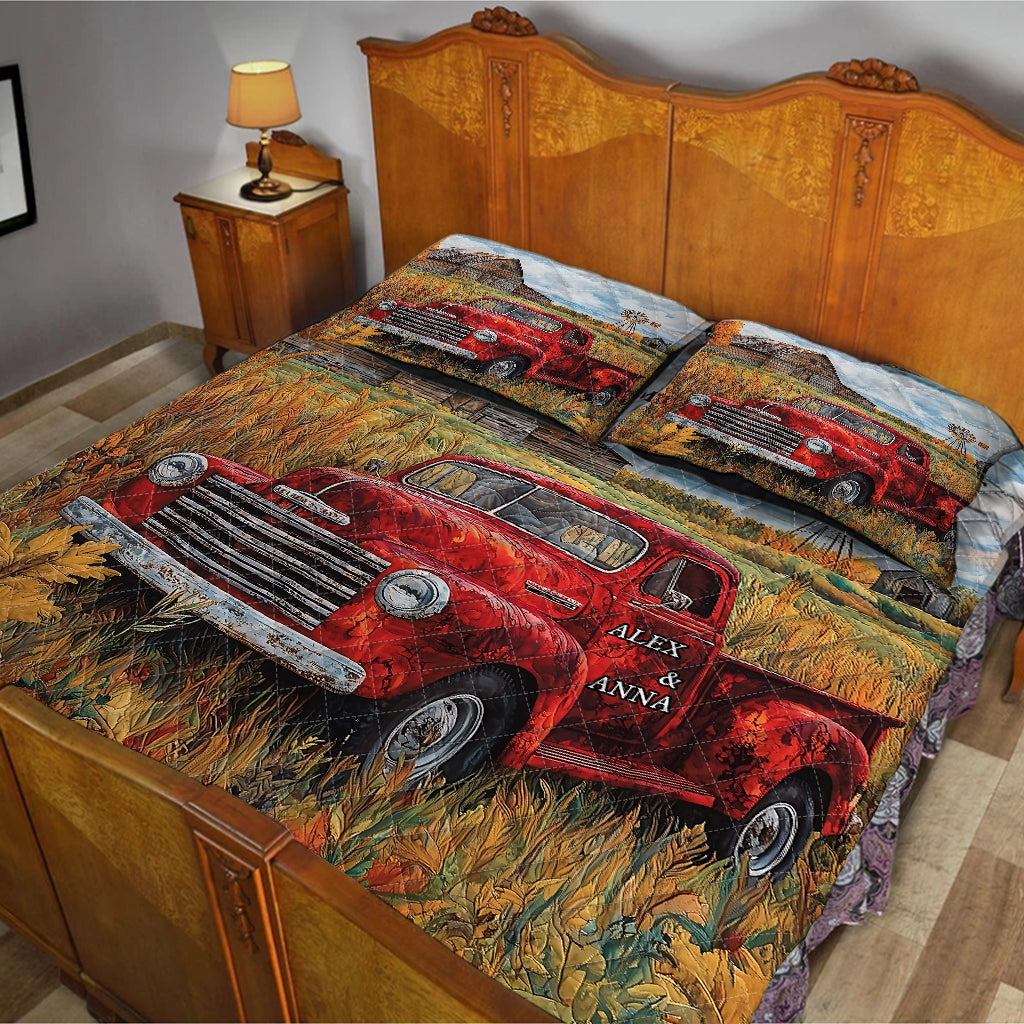 Gott segnete den holprigen Weg, der mich direkt zu dir führte – personalisiertes Bauern-Quilt-Set