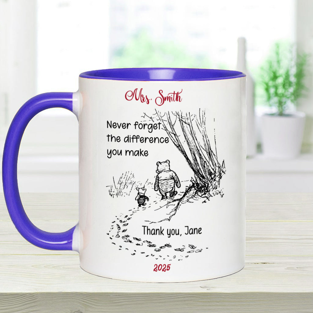 Back To School - Personalized Teacher Accent Mug