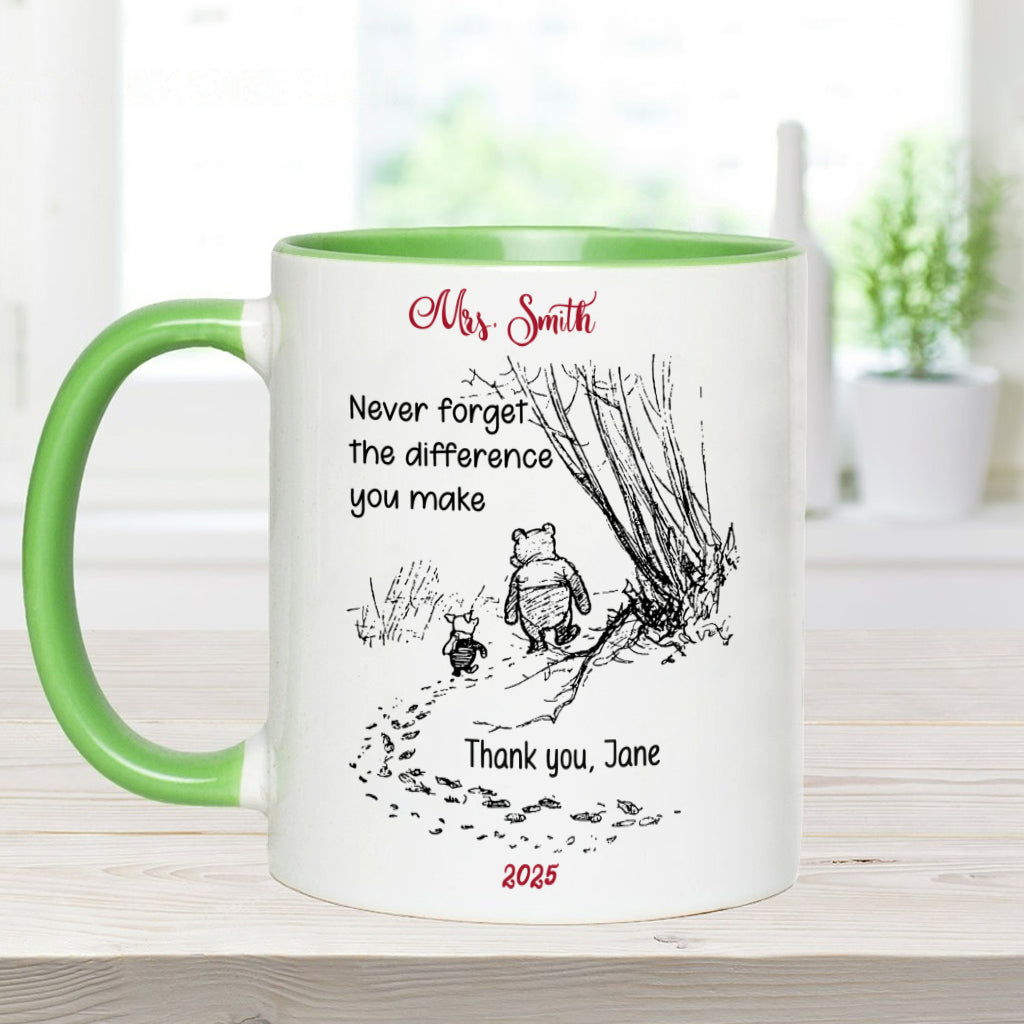 Back To School - Personalized Teacher Accent Mug