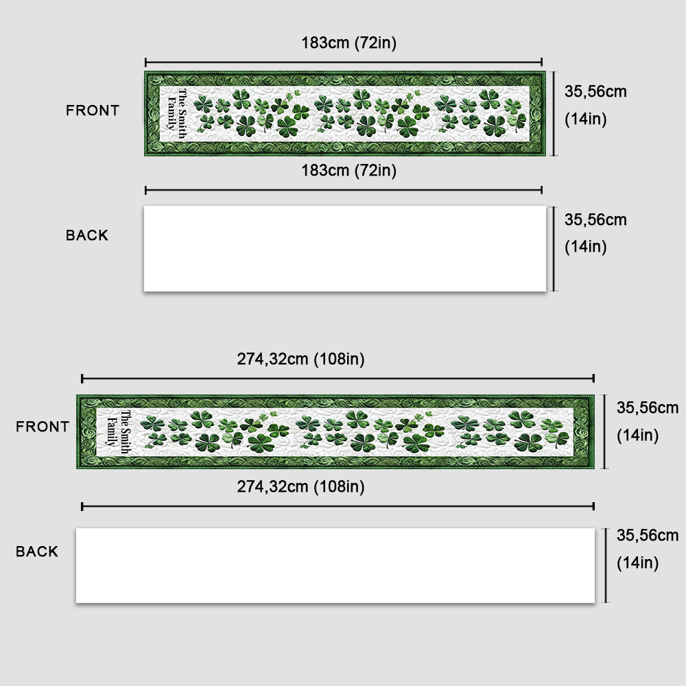 Glückliche Familie – Personalisierter Tischläufer für die Familie