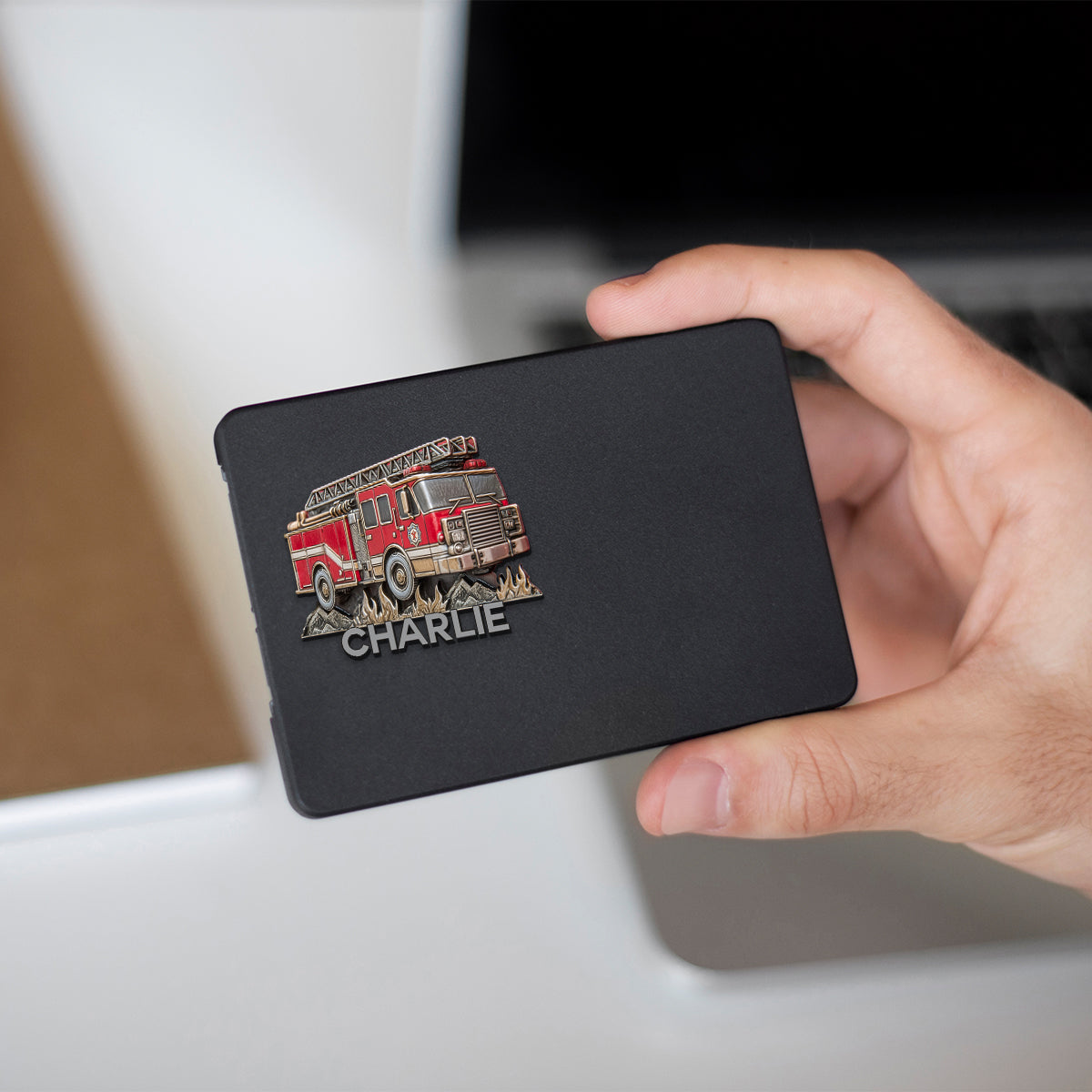 Stolzer Feuerwehrmann – Personalisierter Feuerwehr-Magnet