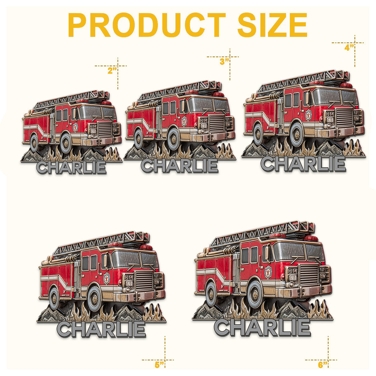 Stolzer Feuerwehrmann – Personalisierter Feuerwehr-Magnet