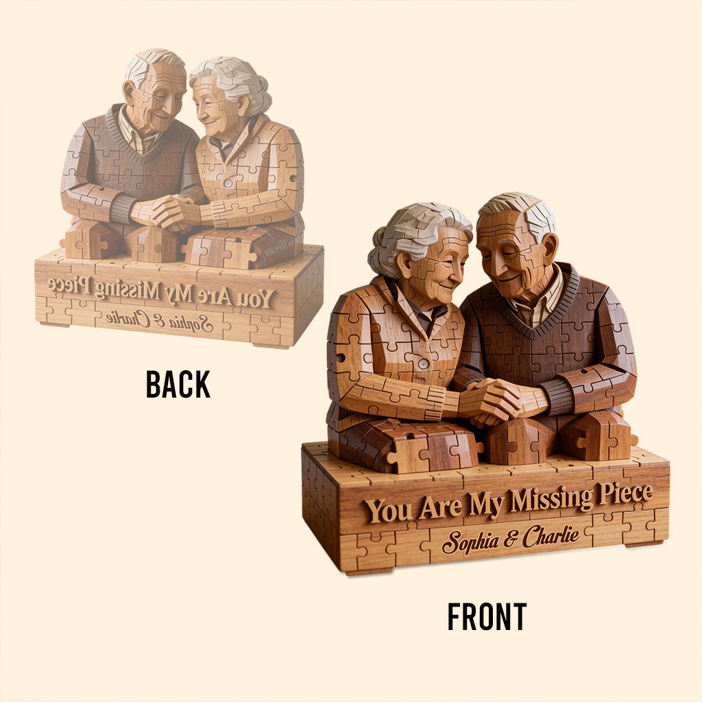 Geschenk für Paare: Du bist mein fehlendes Puzzleteil – personalisierte Acrylplakette in individueller Form für Paare