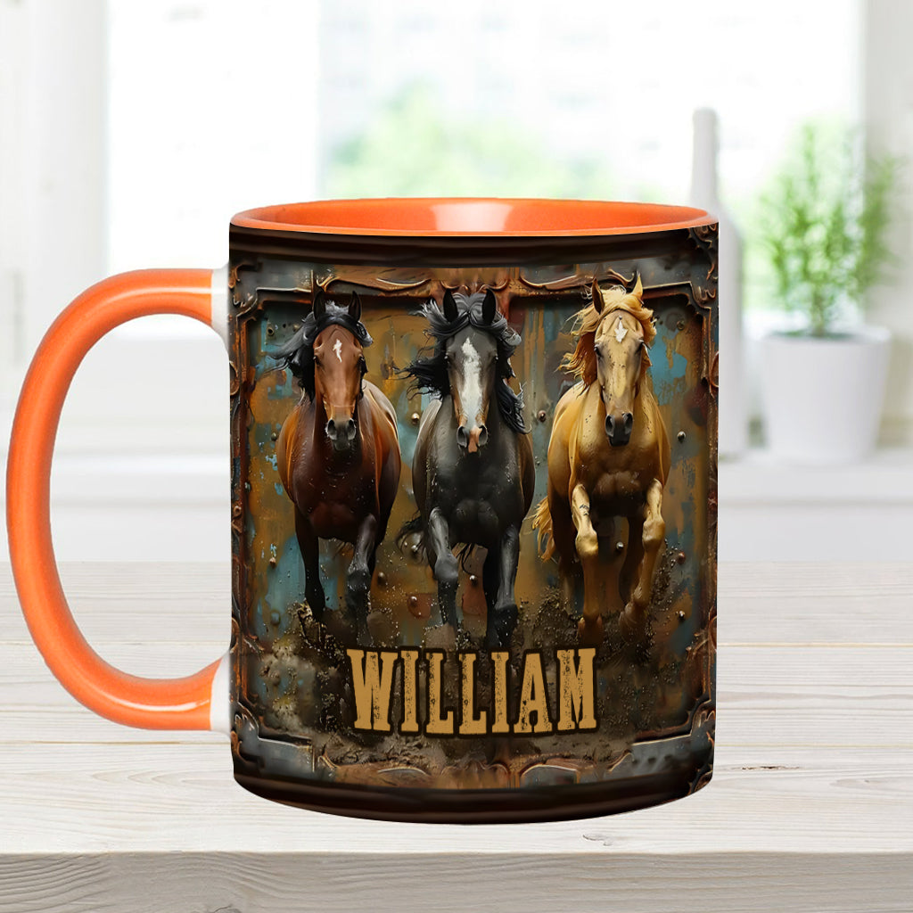Love Horses - Personalized Horse Accent Mug