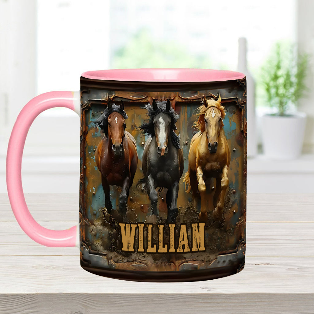 Love Horses - Personalized Horse Accent Mug