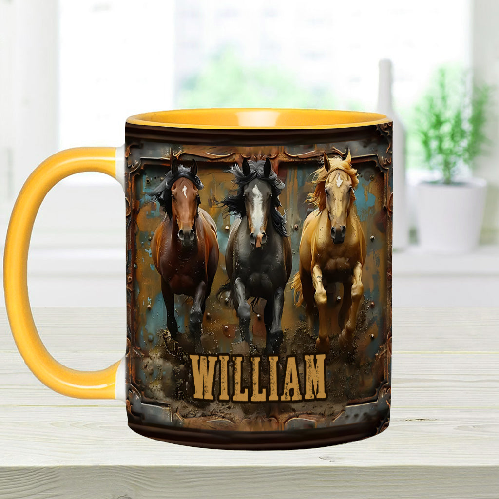 Love Horses - Personalized Horse Accent Mug