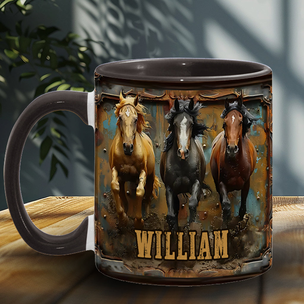Love Horses - Personalized Horse Accent Mug
