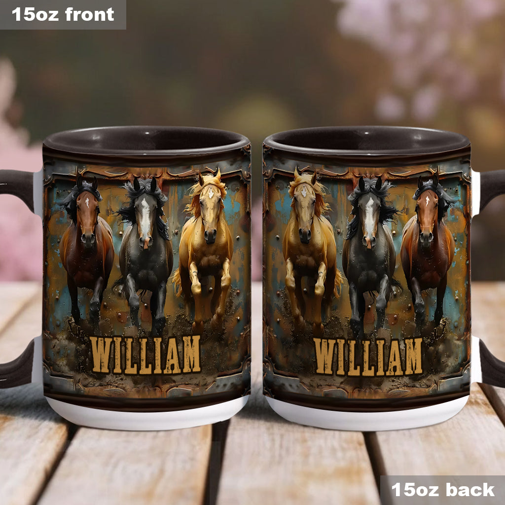 Love Horses - Personalized Horse Accent Mug