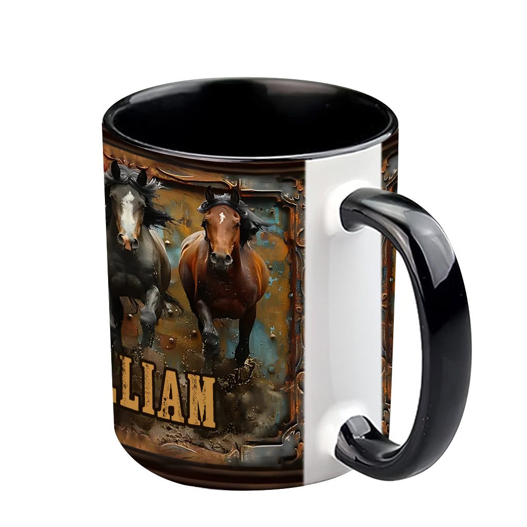 Love Horses - Personalized Horse Accent Mug