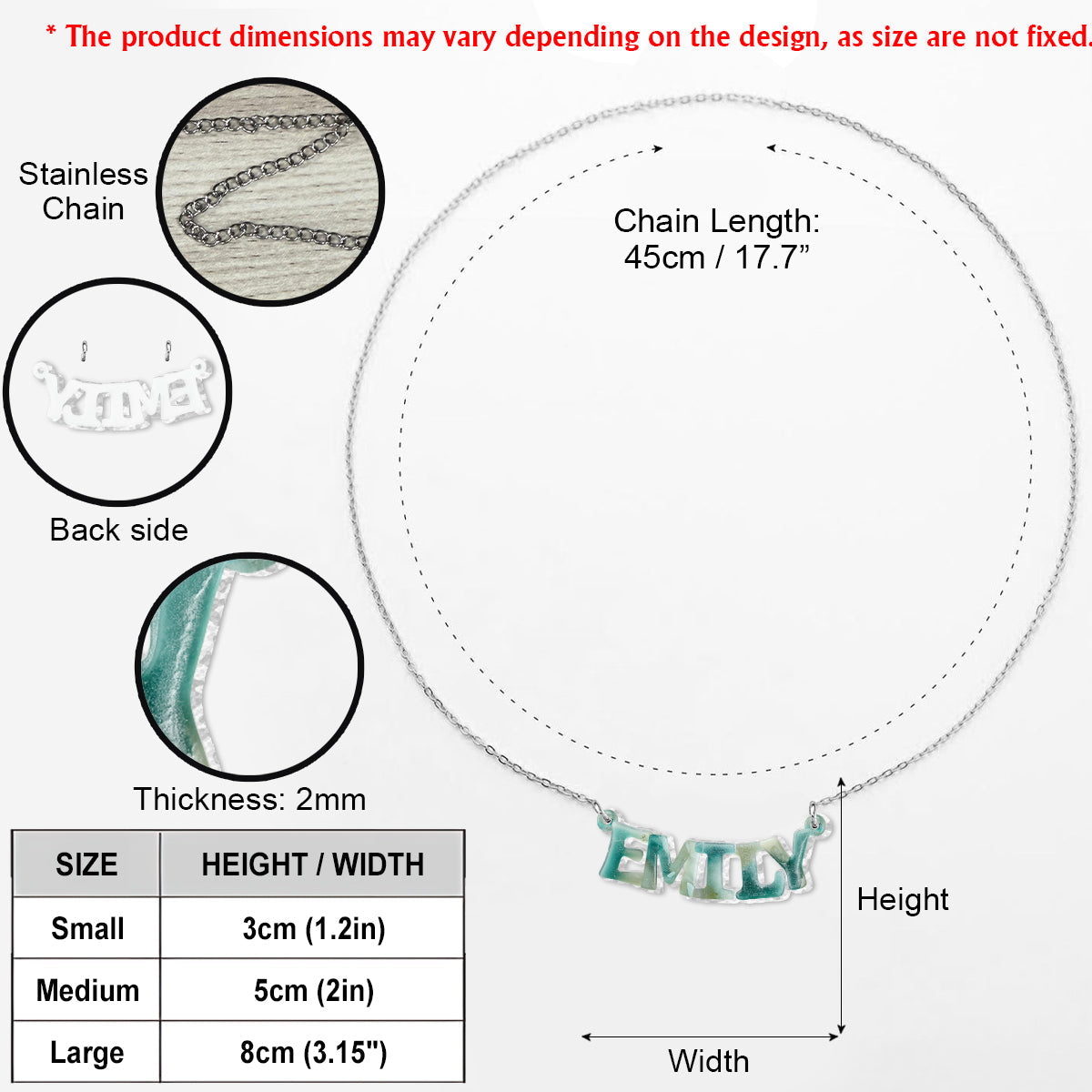 Personalisierte Halskette mit Anhänger aus Treibglas für Meeresliebhaber