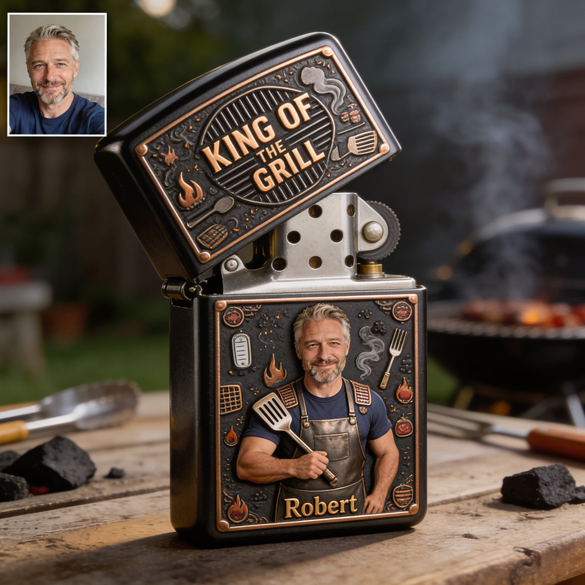 König des Grills - Personalisierter Grillanzünder