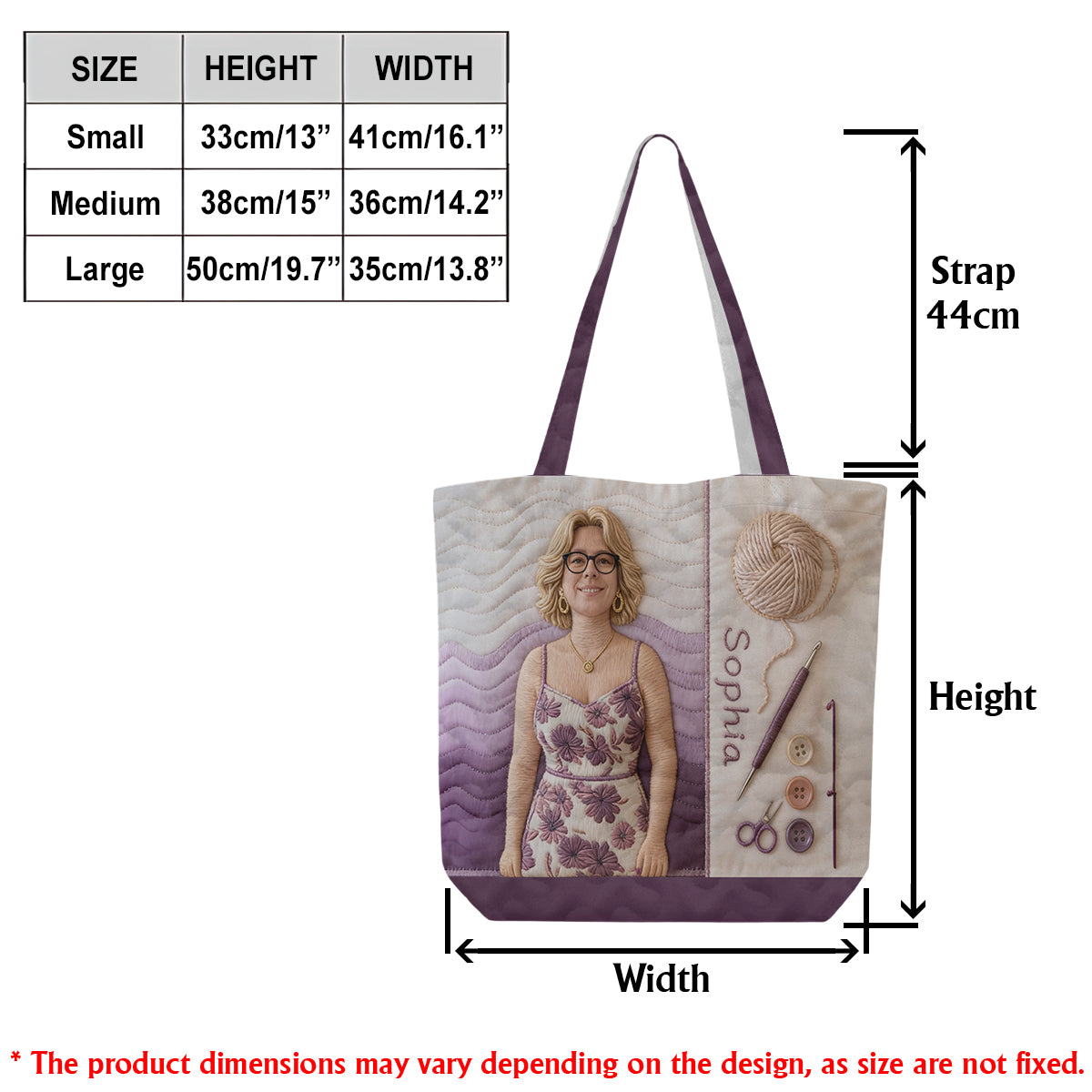 Custom Any Photo Love Crocheting - Personalized Crocheting Quilted Tote Bag