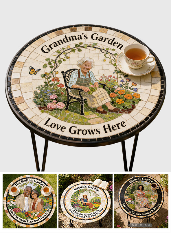 My Happy Place - Personalized Gardening Table Custom Shape