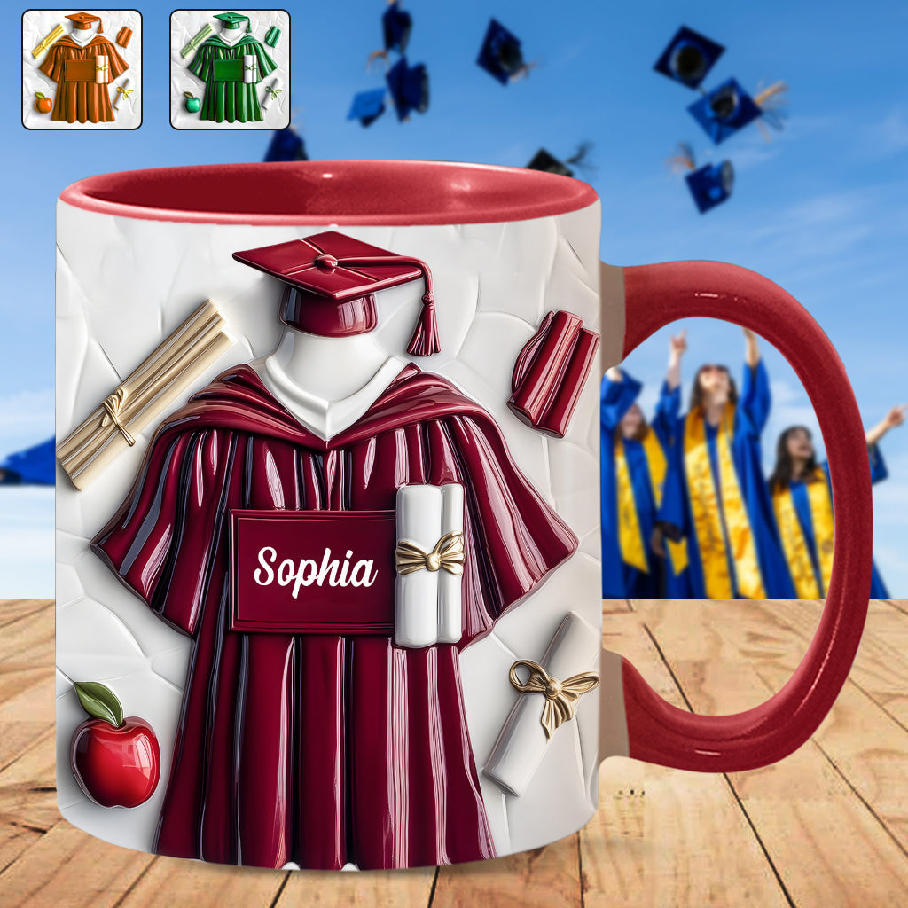 Milestone Of A Journey - Personalized Graduation Accent Mug