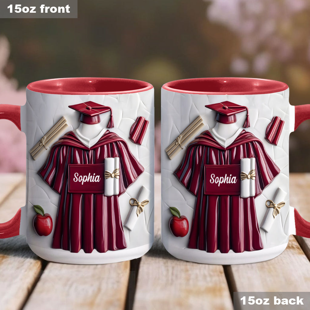 Milestone Of A Journey - Personalized Graduation Accent Mug