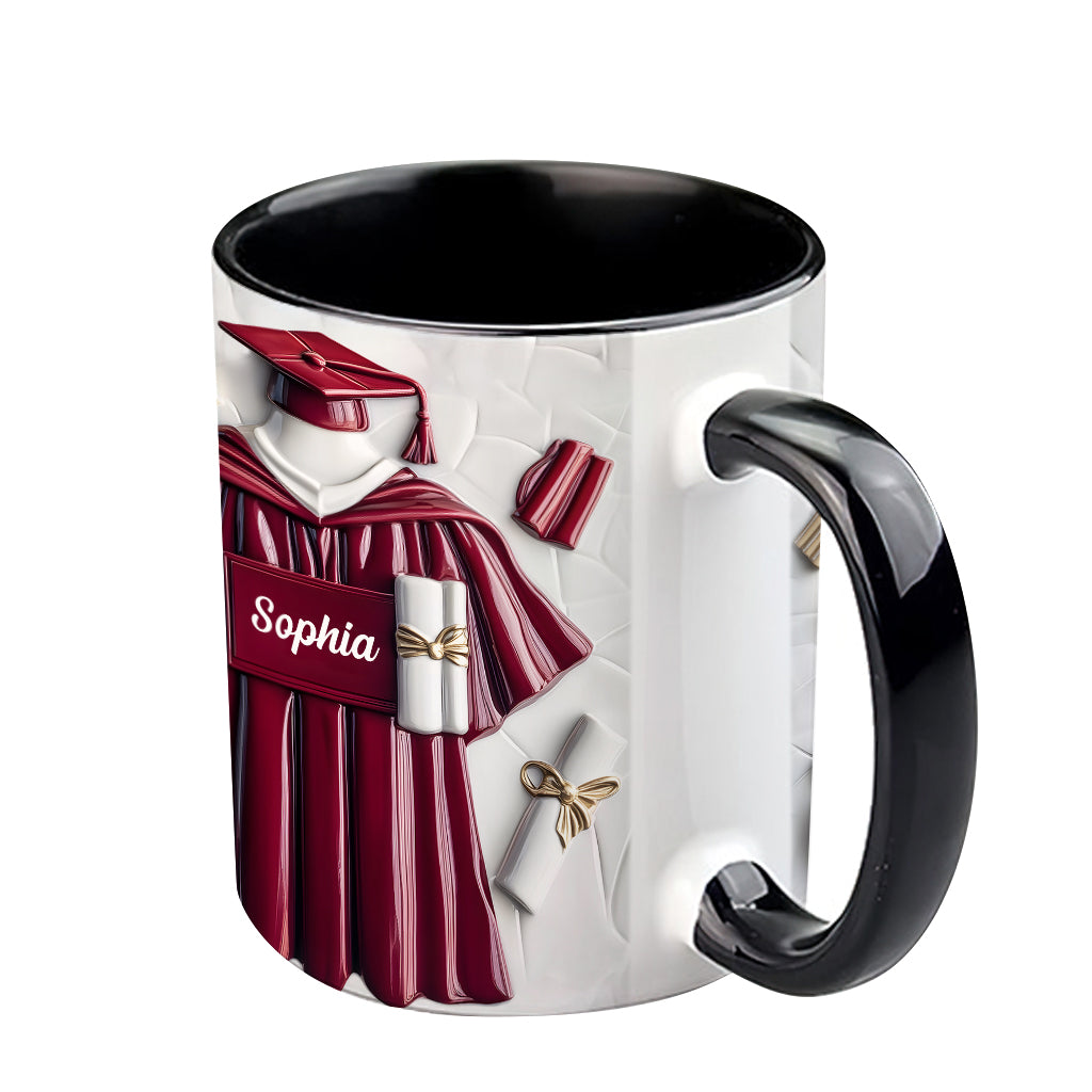 Milestone Of A Journey - Personalized Graduation Accent Mug