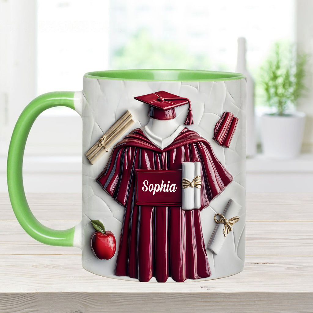 Milestone Of A Journey - Personalized Graduation Accent Mug