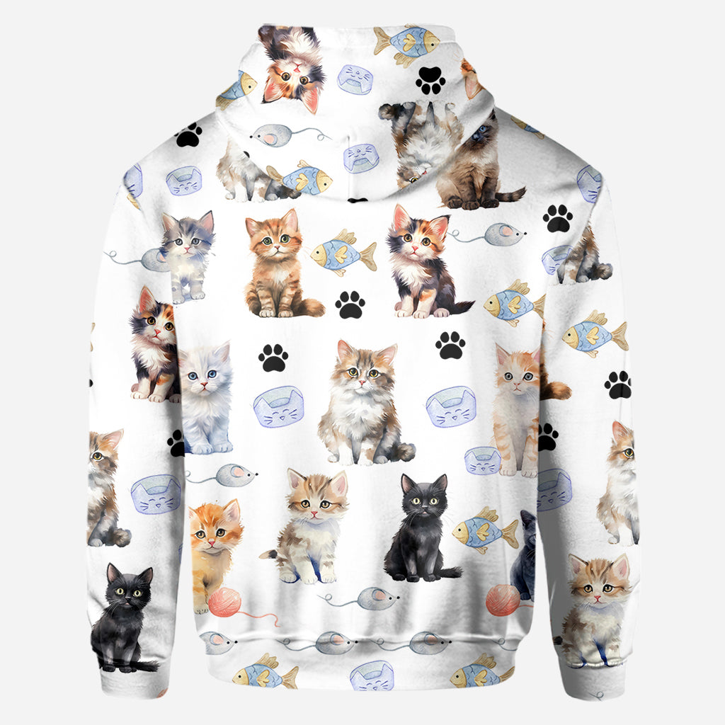 Das Leben ist schöner mit Katzen – Personalisiertes T-Shirt mit Katzenmotiv