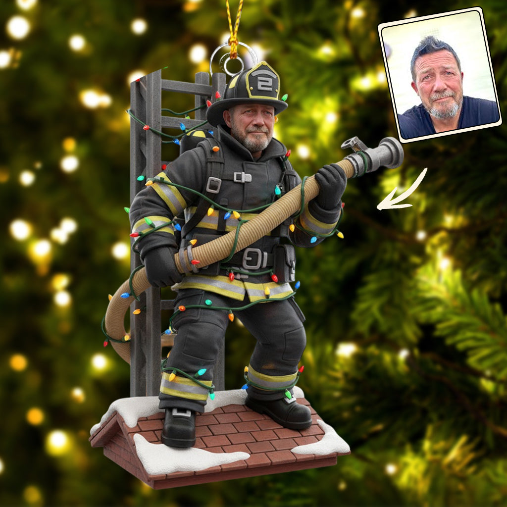 Held der Feiertage – Personalisierter Feuerwehr-Weihnachtsschmuck