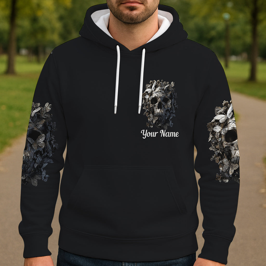 Cooles Totenkopf-Shirt mit personalisiertem Totenkopf-Print