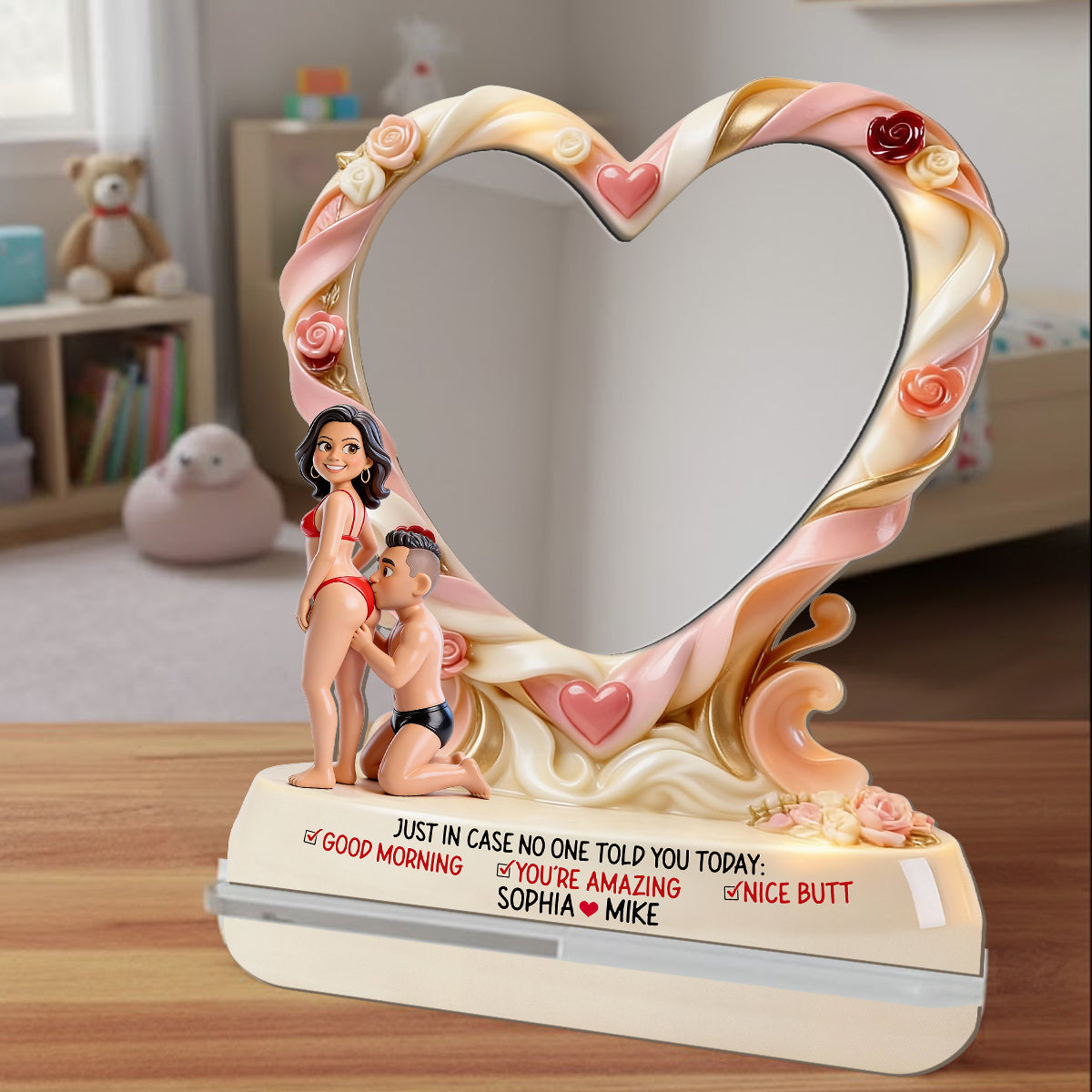 Nice Butt - Personalized Couple Desk Mirror