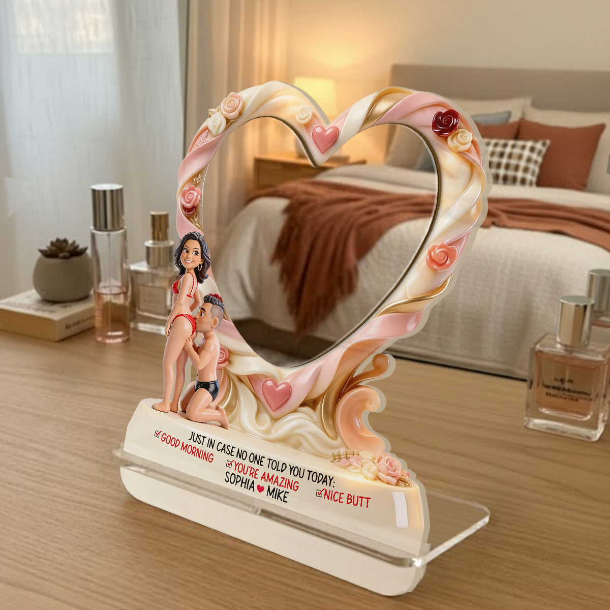 Nice Butt - Personalized Couple Desk Mirror