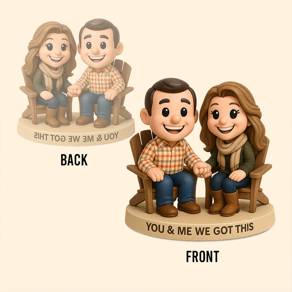 You & Me We Got This - Personalized Couple Custom Shaped Acrylic Plaque