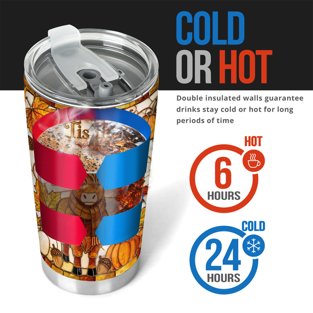 Tis The Season - Personalized Highland Cow Tumbler