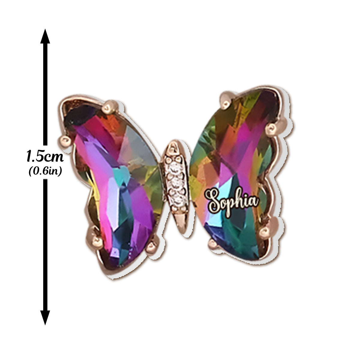 Float Like A Butterfly - Personalized Butterfly Stud Earrings
