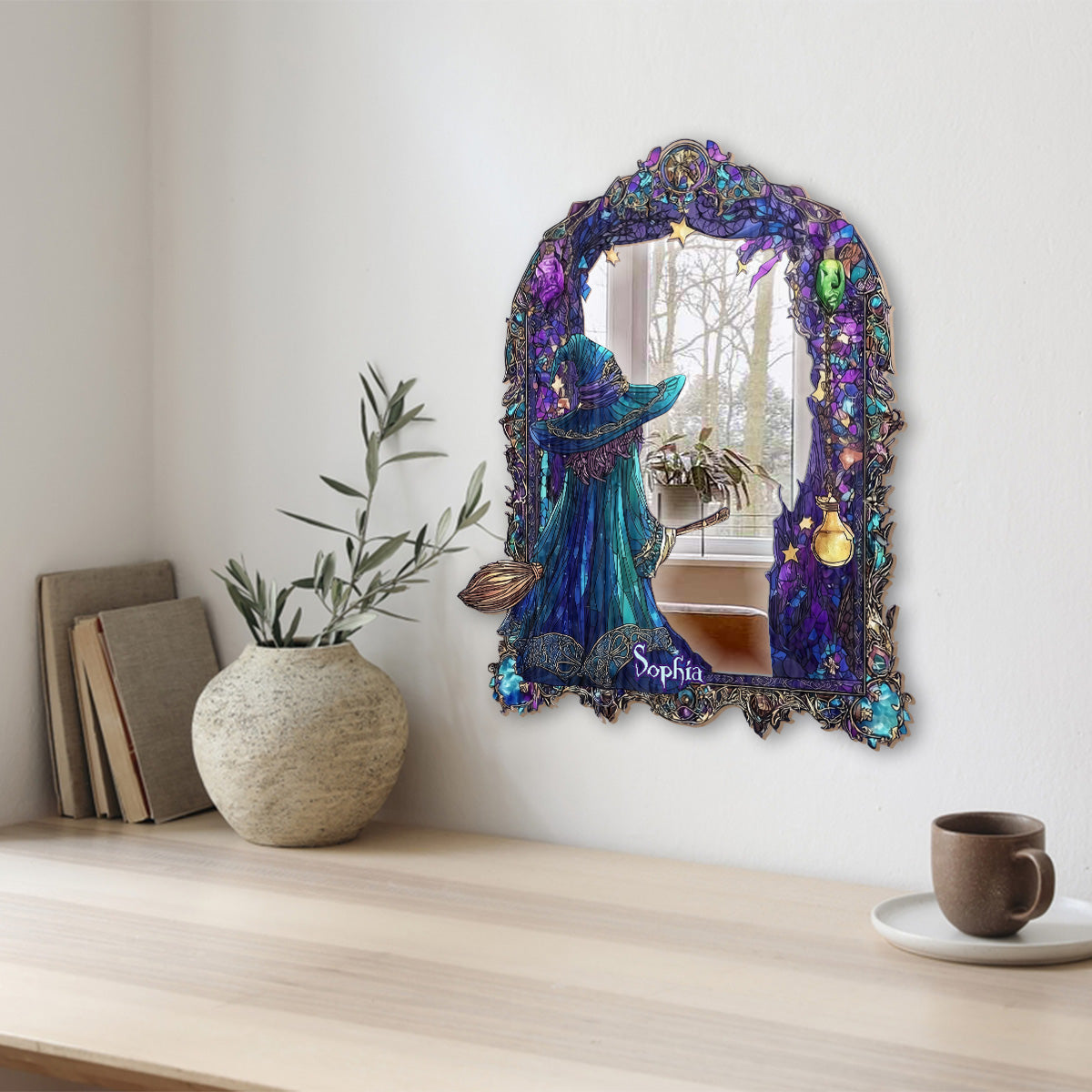 Magical And Mystic - Personalized Witch Wall Hanging Mirror