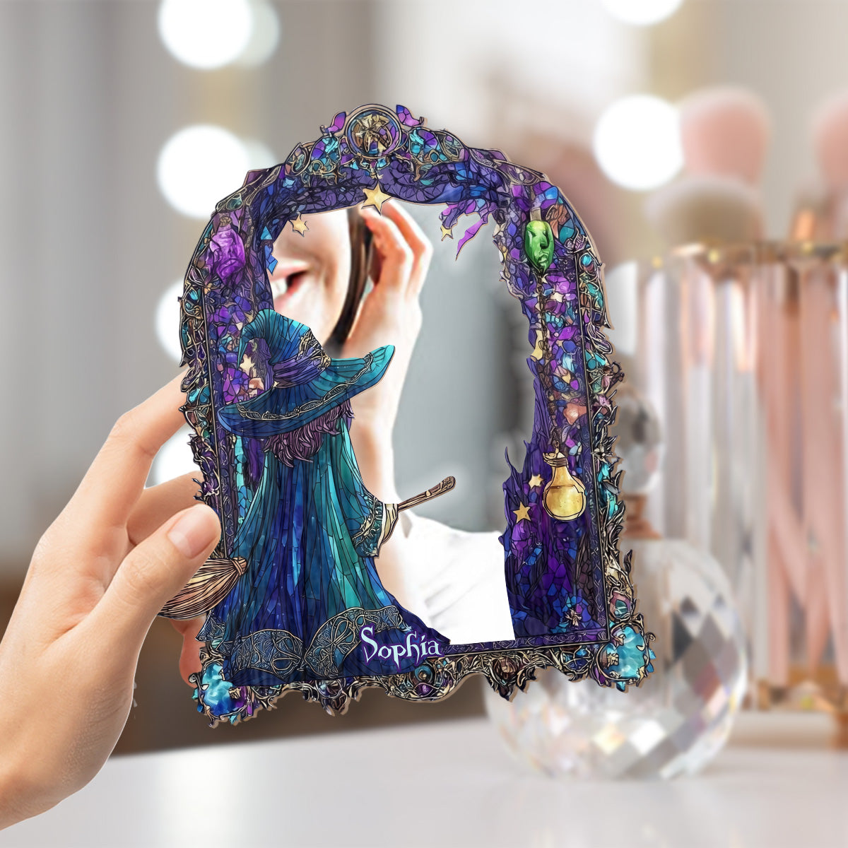 Magical And Mystic - Personalized Witch Wall Hanging Mirror